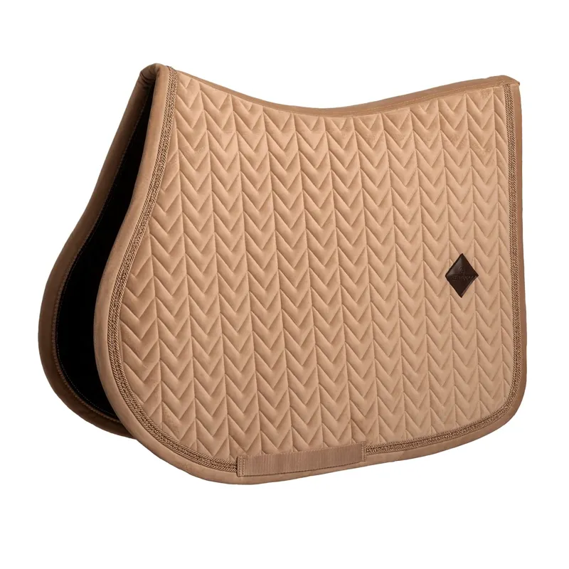 Kentucky Velvet Mini Pearls Show Jump Saddle Pad - Beige