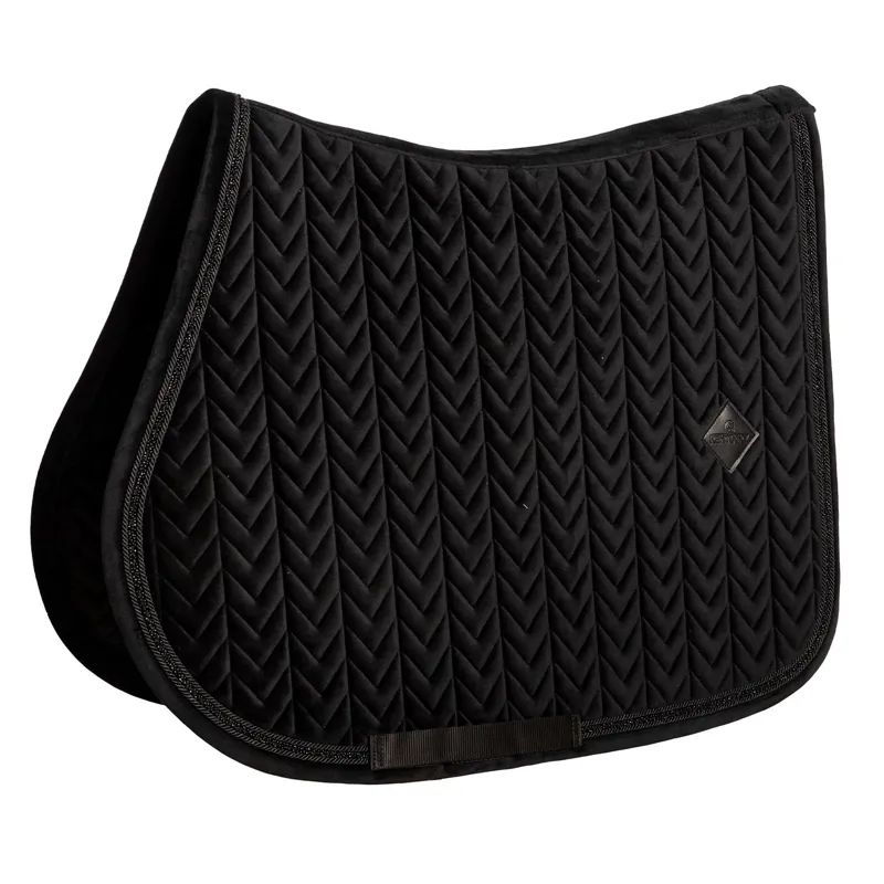 Kentucky Velvet Mini Pearls Jump Saddle Pad - Black