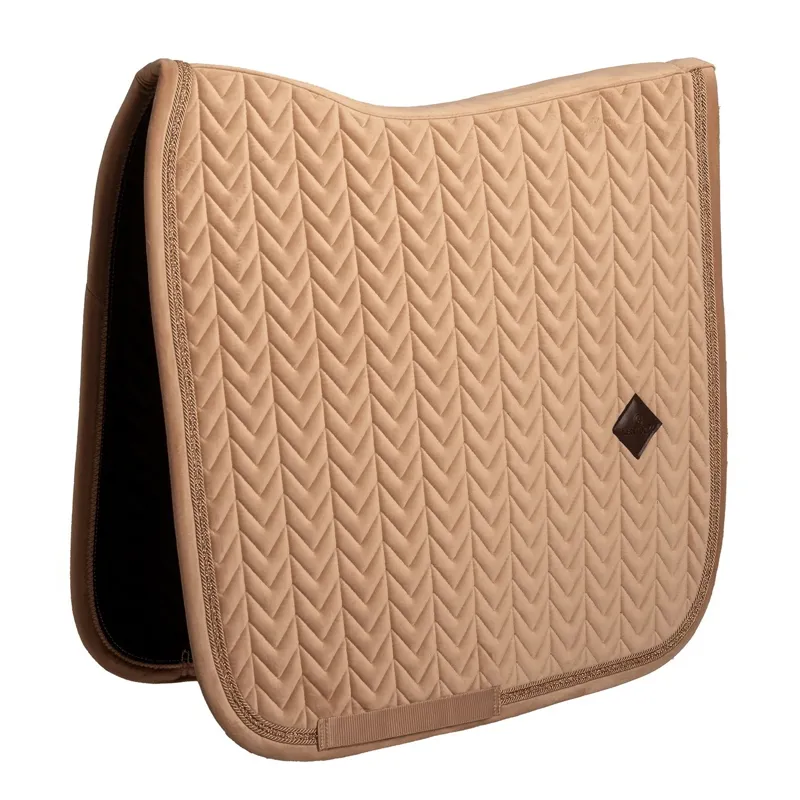 Kentucky Velvet Mini Pearls Dressage Saddle Pad - Beige