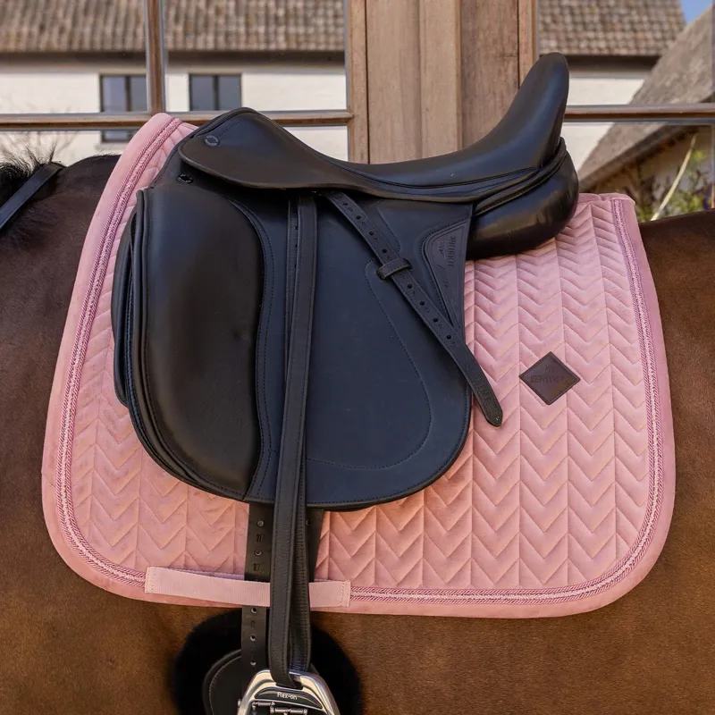 Kentucky Velvet Mini Pearls Dressage Saddle Pad - Old Rose-1