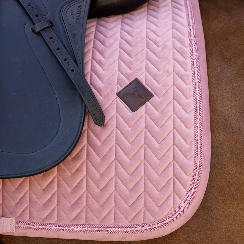 Kentucky Velvet Mini Pearls Dressage Saddle Pad - Old Rose-2
