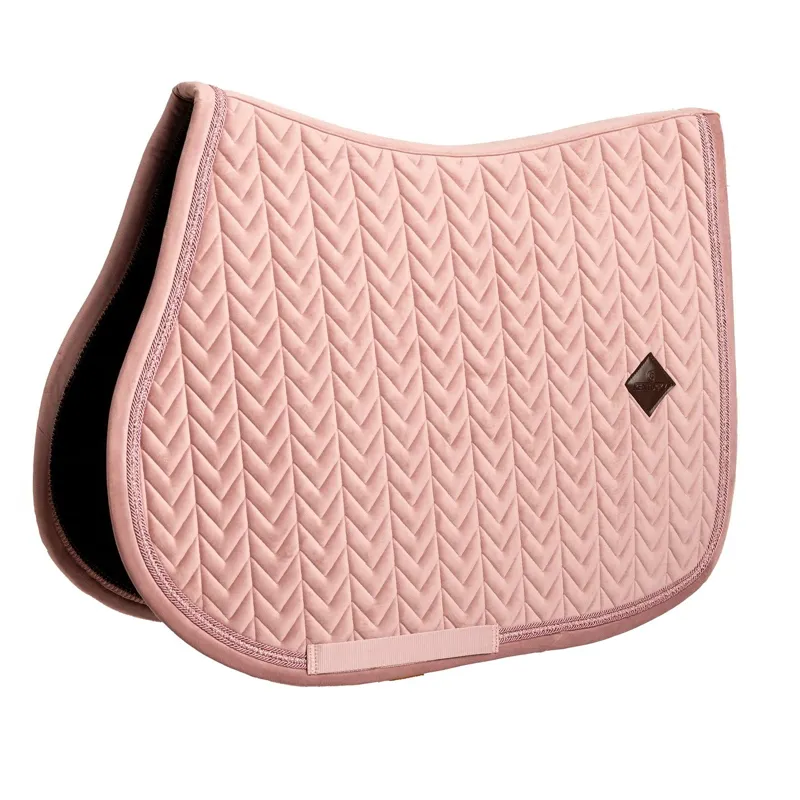 Kentucky Velvet Mini Pearls Show Jump Saddle Pad - Old Rose