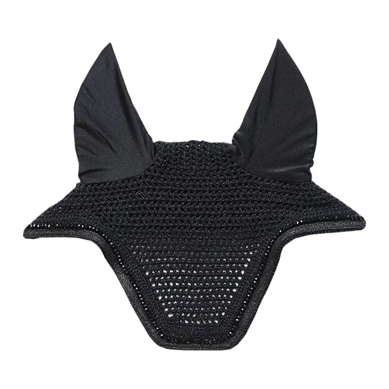Kentucky Wellington Glitter Band Ear Bonnet - Black