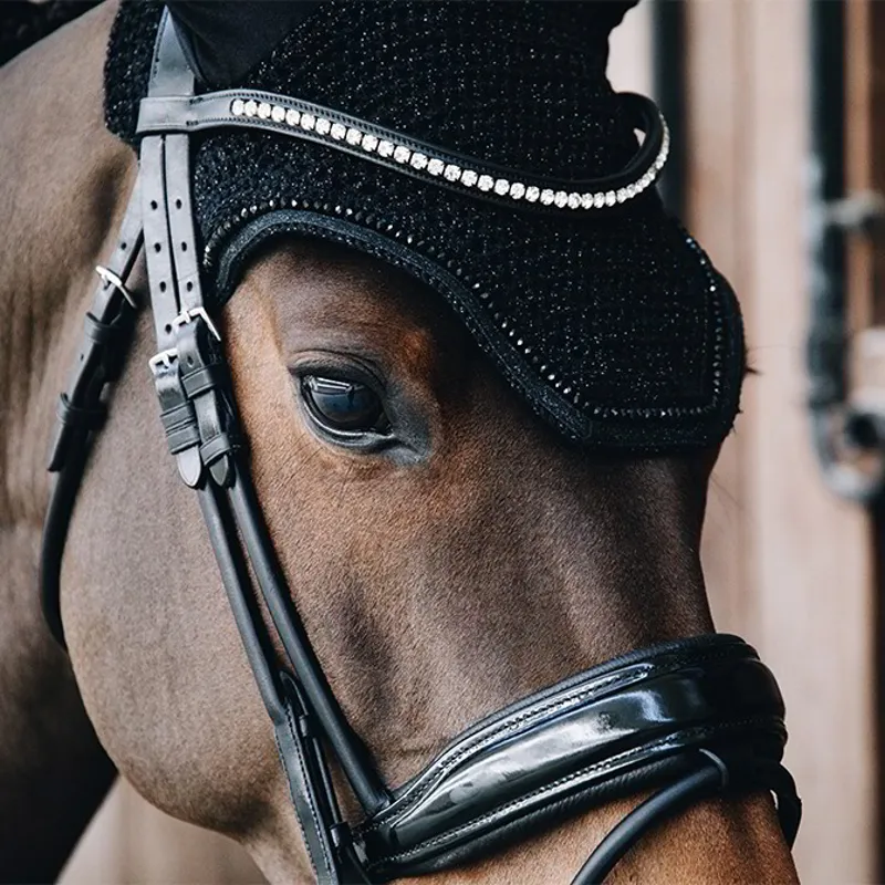 Kentucky Wellington Glitter Band Ear Bonnet - Black-3