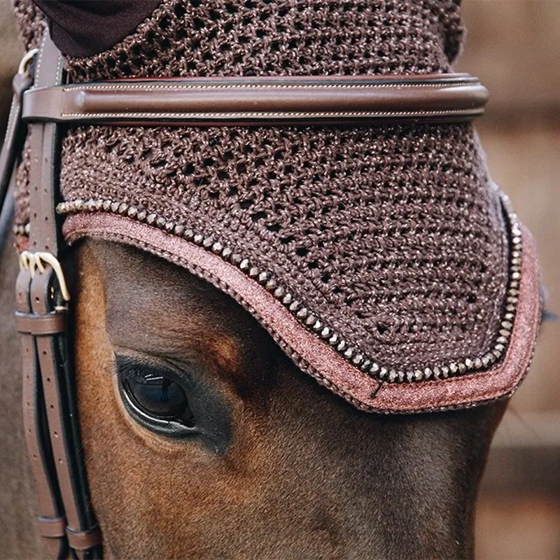 Kentucky Wellington Glitter Band Fly Veil - Brown-4