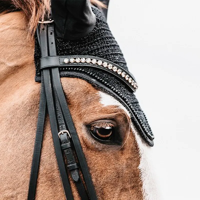 Kentucky Wellington Glitter Band Ear Bonnet - Black-4