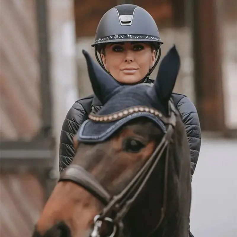 Kentucky Wellington Glitter Band Soundless Fly Bonnet - Dark Navy-2
