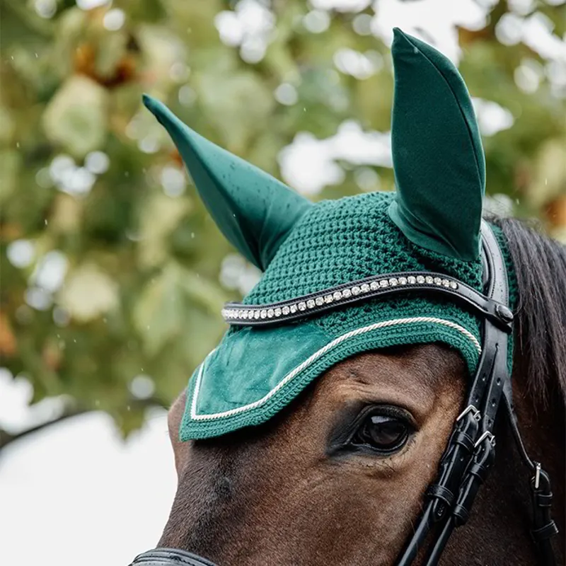 Kentucky Wellington Velvet Fly Bonnet - Dark Green-1