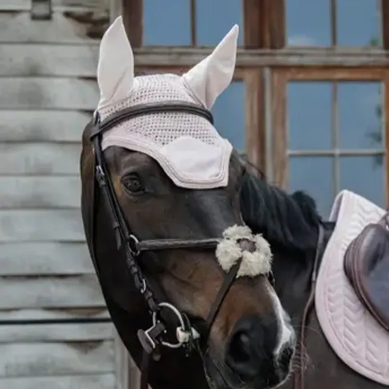 Kentucky Wellington Velvet Pearls Fly Bonnet - Soft Rose-5