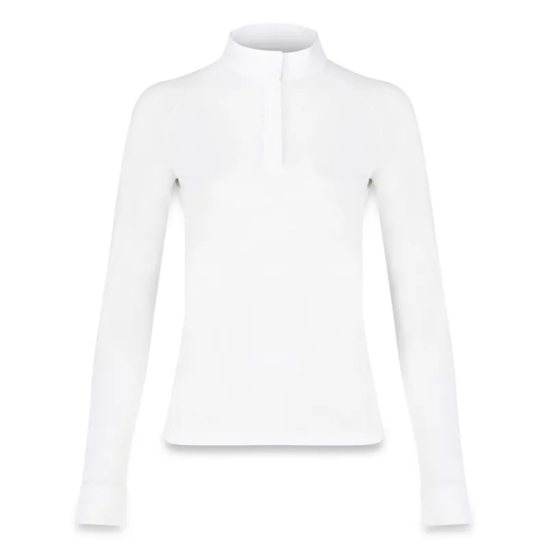 Kentucky Classic Womens Long Sleeve Show Shirt - White