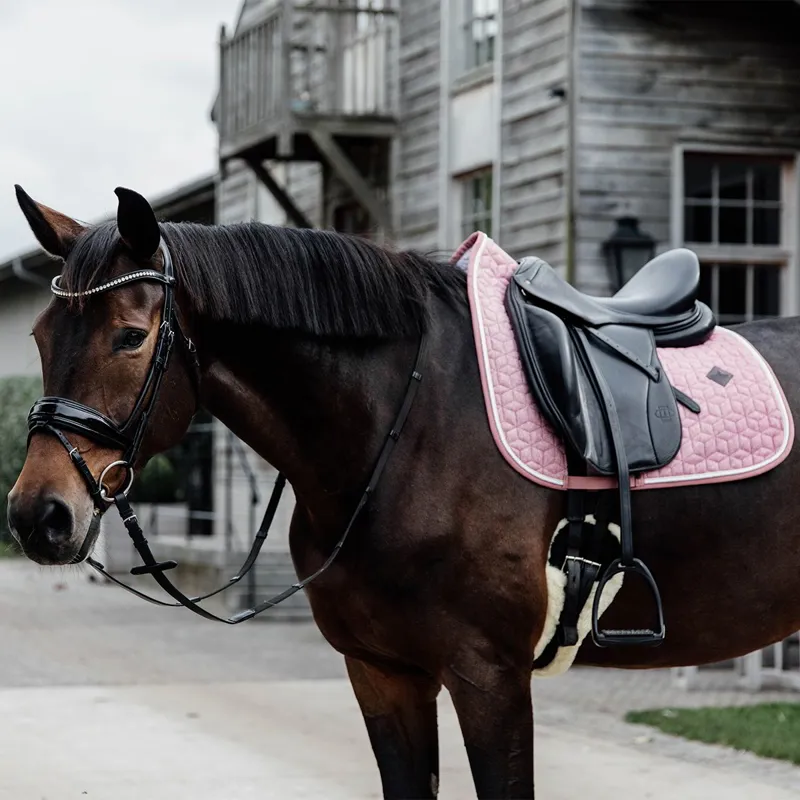 Kentucky Wool Dressage Saddle Pad - Light Pink-2