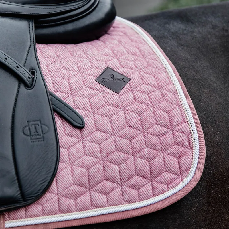 Kentucky Wool Dressage Saddle Pad - Light Pink-3