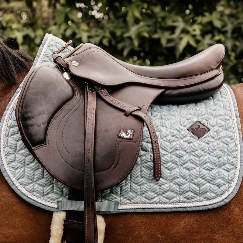 Kentucky Wool Jumping Saddle Pad - Light Blue-1