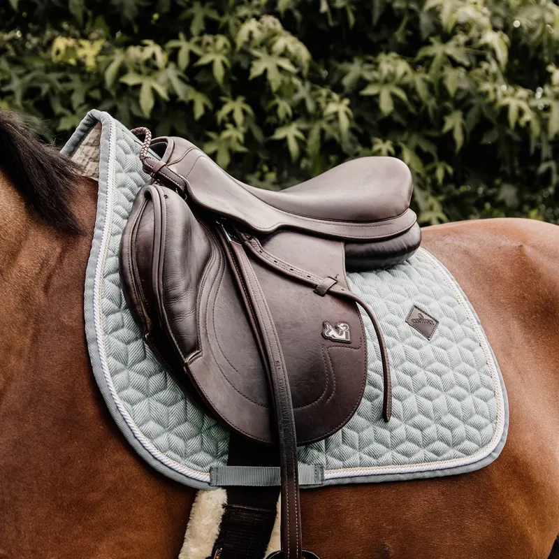 Kentucky Wool Jumping Saddle Pad - Light Blue-2