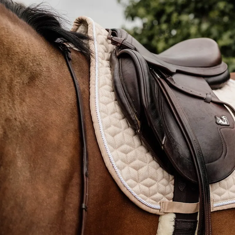 Kentucky Wool Jumping Saddle Pad - Beige-4
