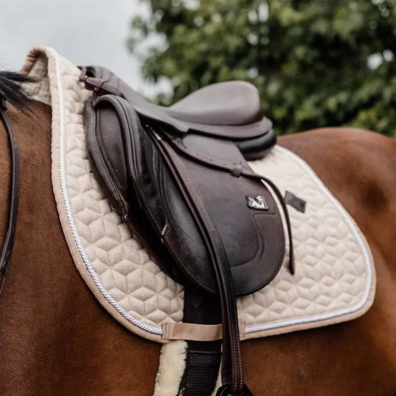 Kentucky Wool Jumping Saddle Pad - Beige-3
