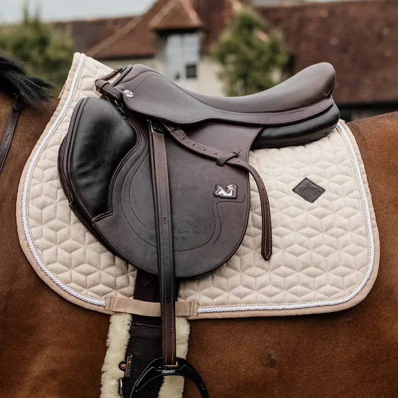Kentucky Wool Jumping Saddle Pad - Beige-1