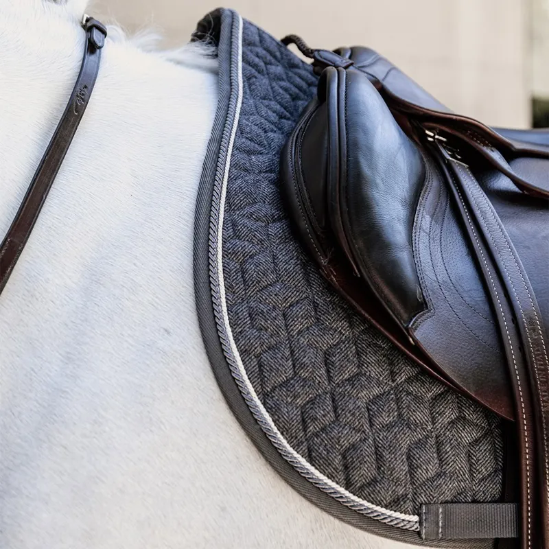 Kentucky Wool Jumping Saddle Pad - Grey-2