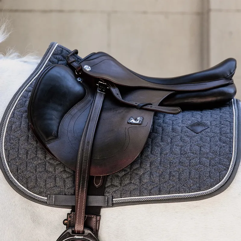 Kentucky Wool Jumping Saddle Pad - Grey-1