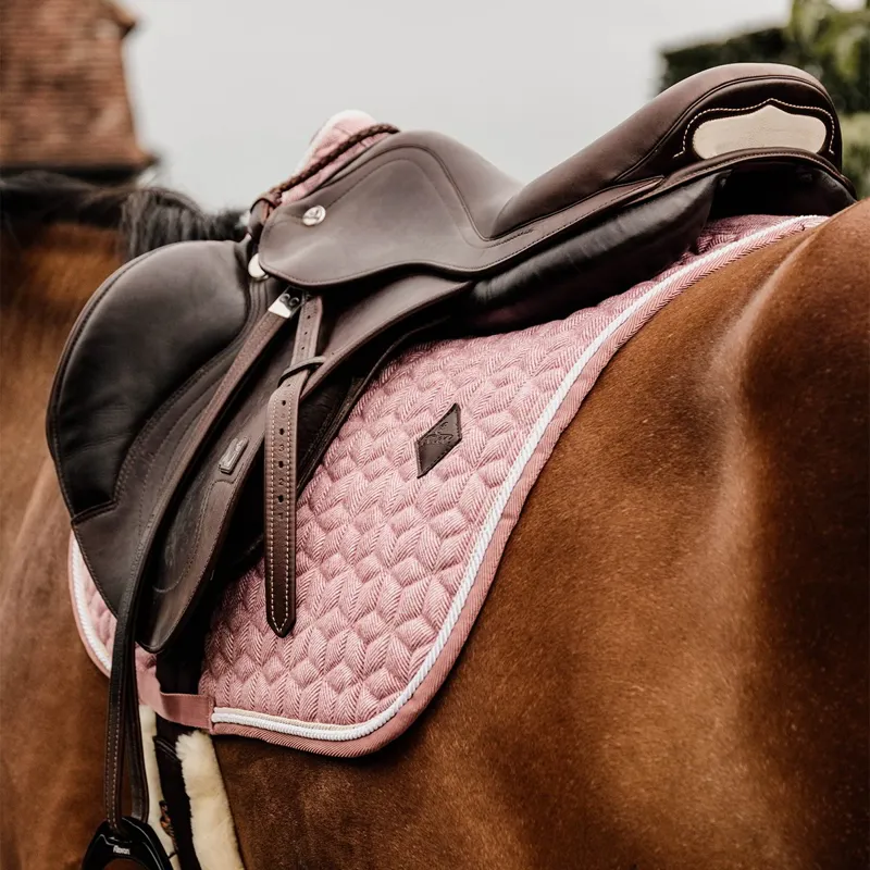 Kentucky Wool Jumping Saddle Pad - Light Pink-4