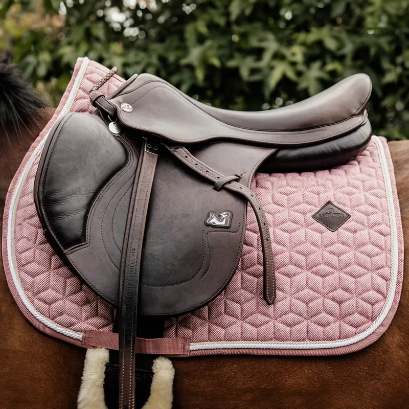 Kentucky Wool Jumping Saddle Pad - Light Pink-1