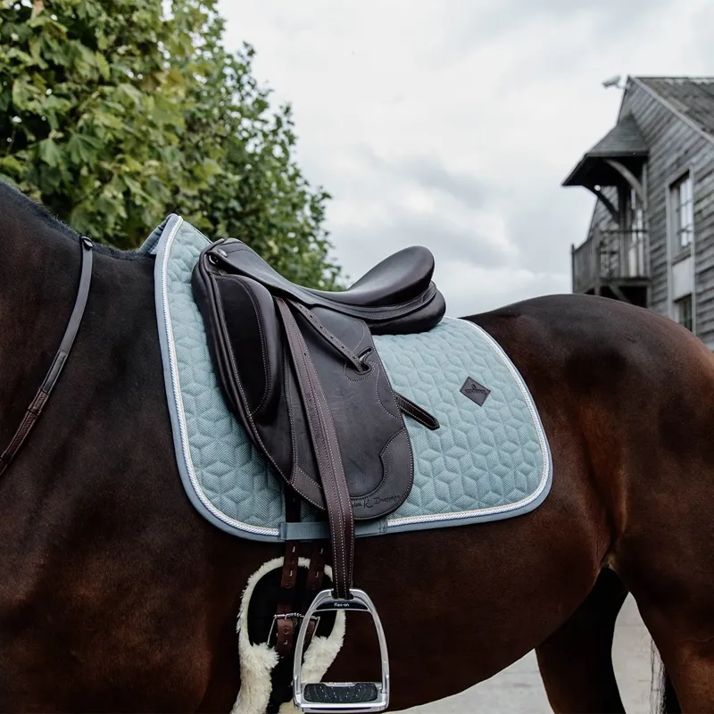 Kentucky Wool Dressage Saddle Pad - Light Blue-3