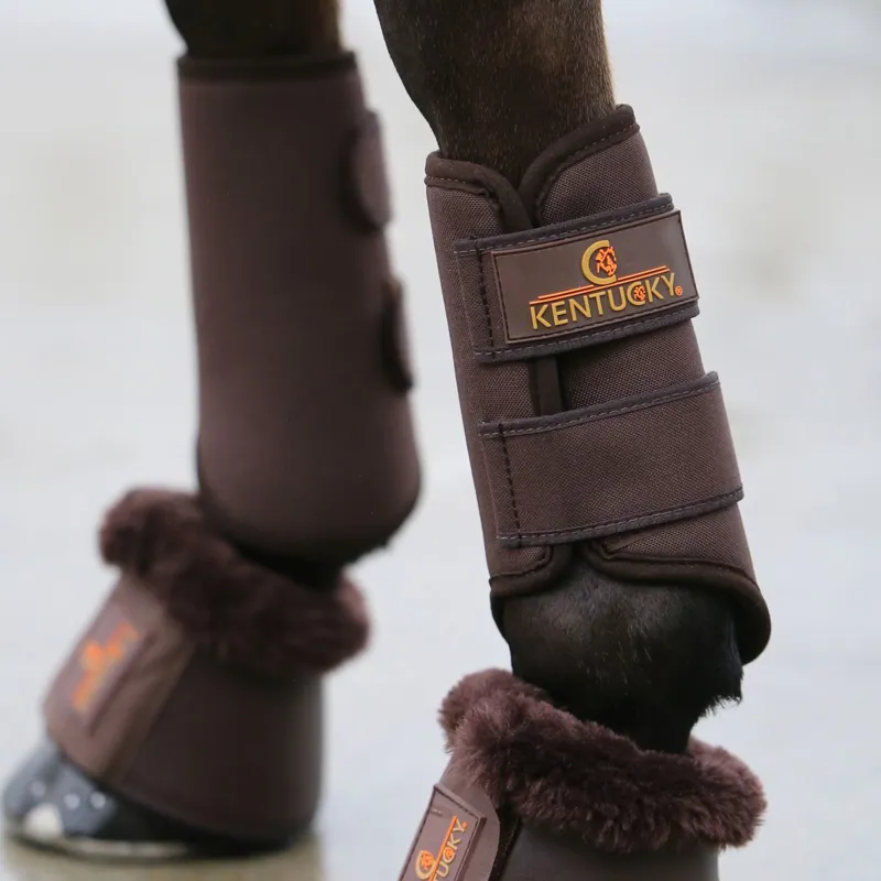 Kentucky 3D Spacer Brushing Boots - Brown