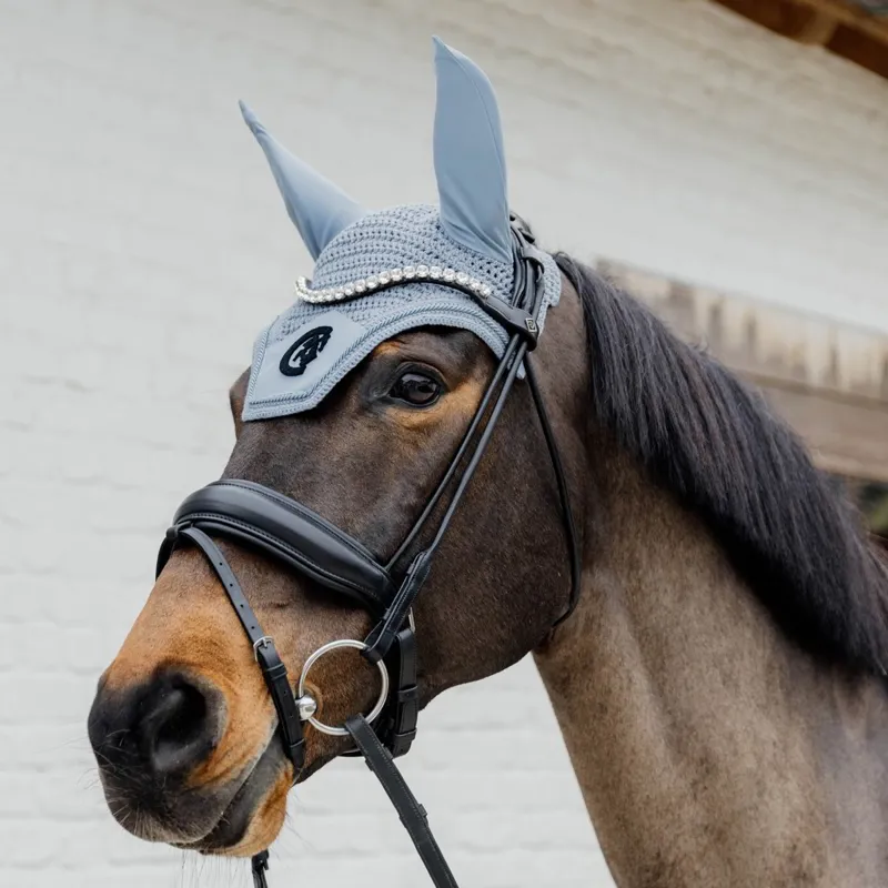 Kentucky Wellington 3D Logo Fly Veil - Light Blue-3