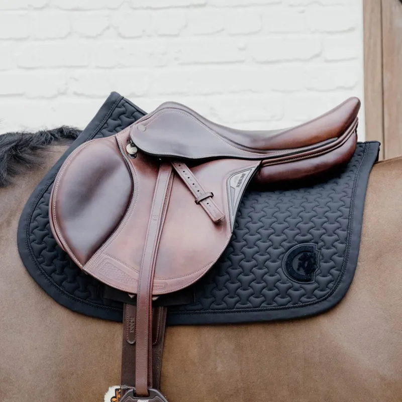 Kentucky 3D Logo Plaited Jumping Saddle Pad - Black-4