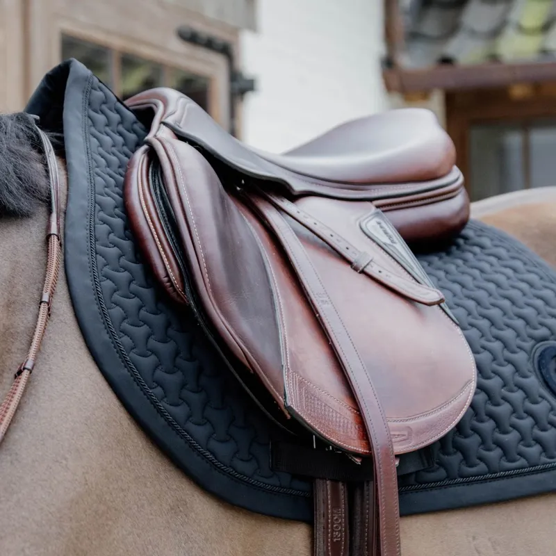 Kentucky 3D Logo Plaited Jumping Saddle Pad - Black-2