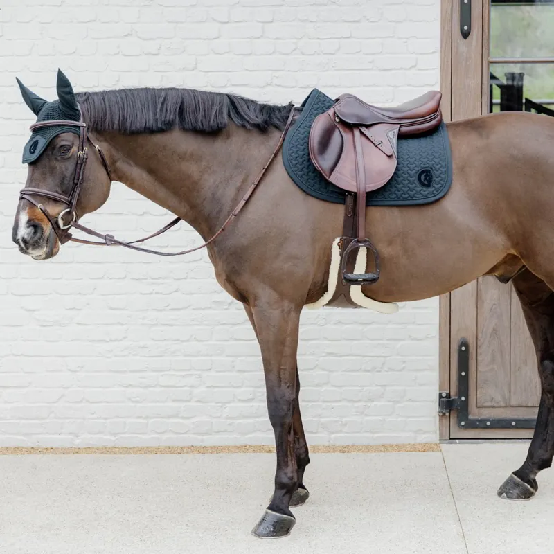Kentucky 3D Logo Plaited Jumping Saddle Pad - Pine Green-5