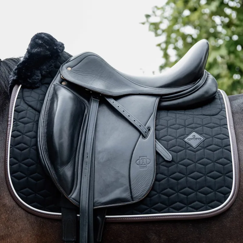 Kentucky Skin Friendly Star Quilting Dressage Saddle Pad - Black-2