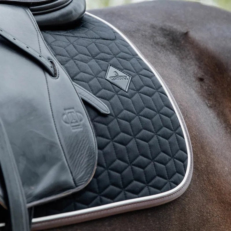Kentucky Skin Friendly Star Quilting Dressage Saddle Pad - Black-3