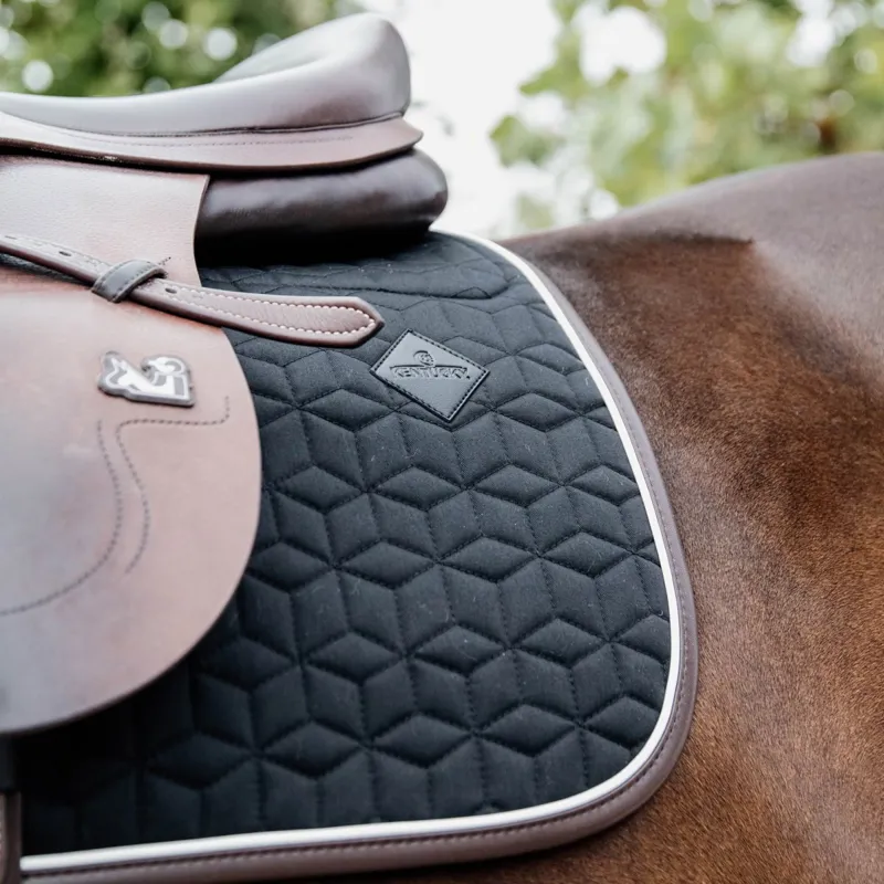 Kentucky Skin Friendly Star Quilting Saddle Pad - Black-3