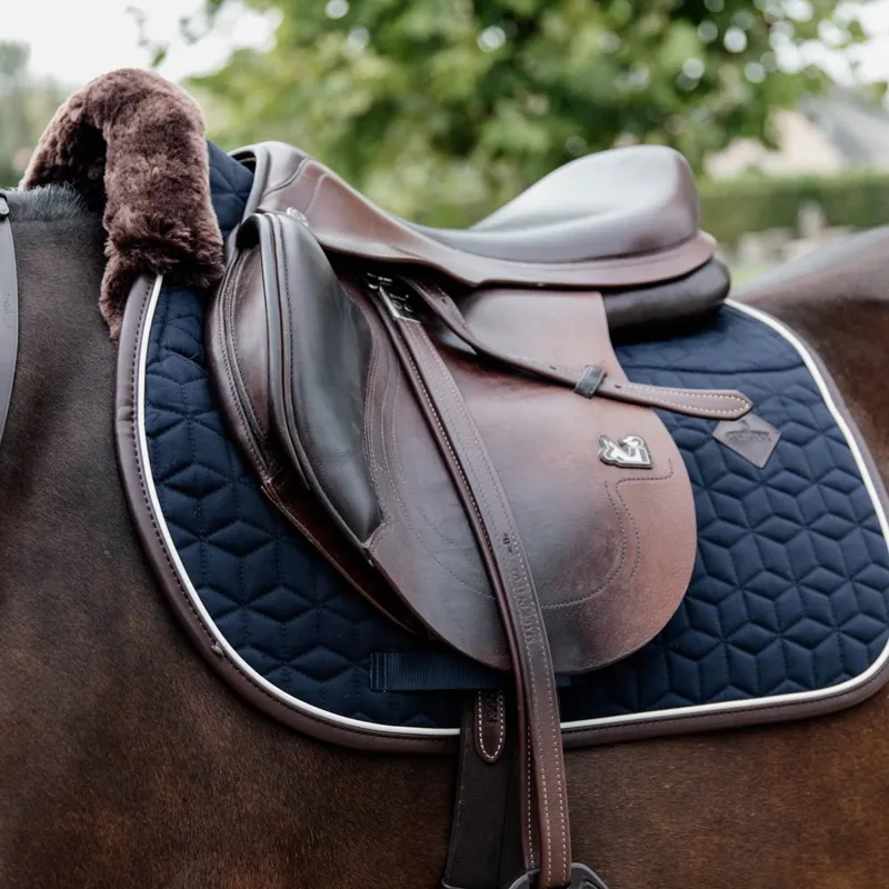 Kentucky Skin Friendly Star Quilting Saddle Pad - Navy-1