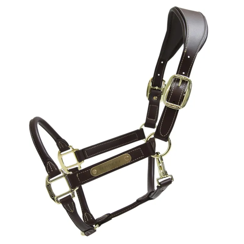 Kentucky Anatomic Artificial Leather Halter - Brown-2