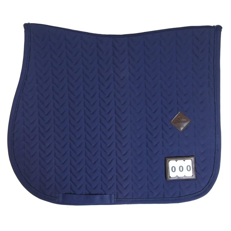 Kentucky Fishbone Competition Saddle Pad with Numbers - Navy