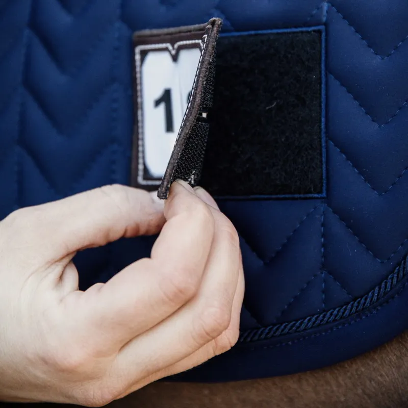 Kentucky Fishbone Competition Saddle Pad with Numbers - Navy-1