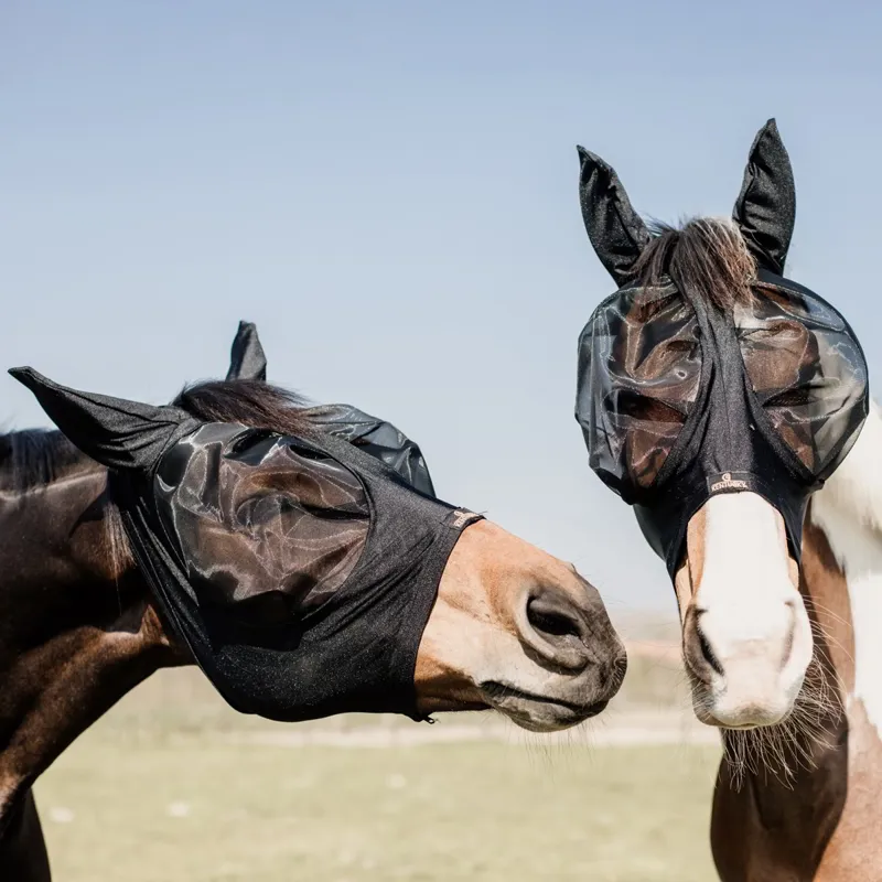 Kentucky Slim Fit Fly Mask - Black-3
