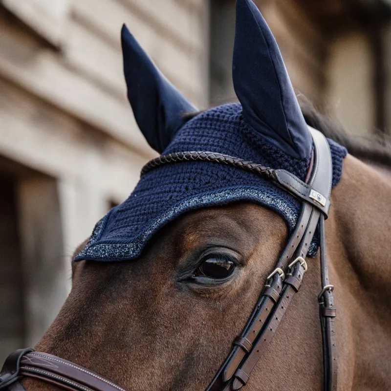 Kentucky Wellington Glitter Stone Soundless Ear Bonnet - Dark Navy-1