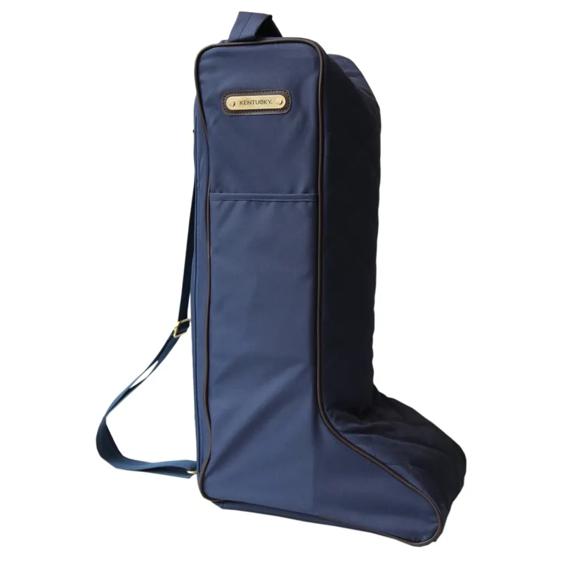 Kentucky Boot Bag with Faux Fur Lining - Navy-3