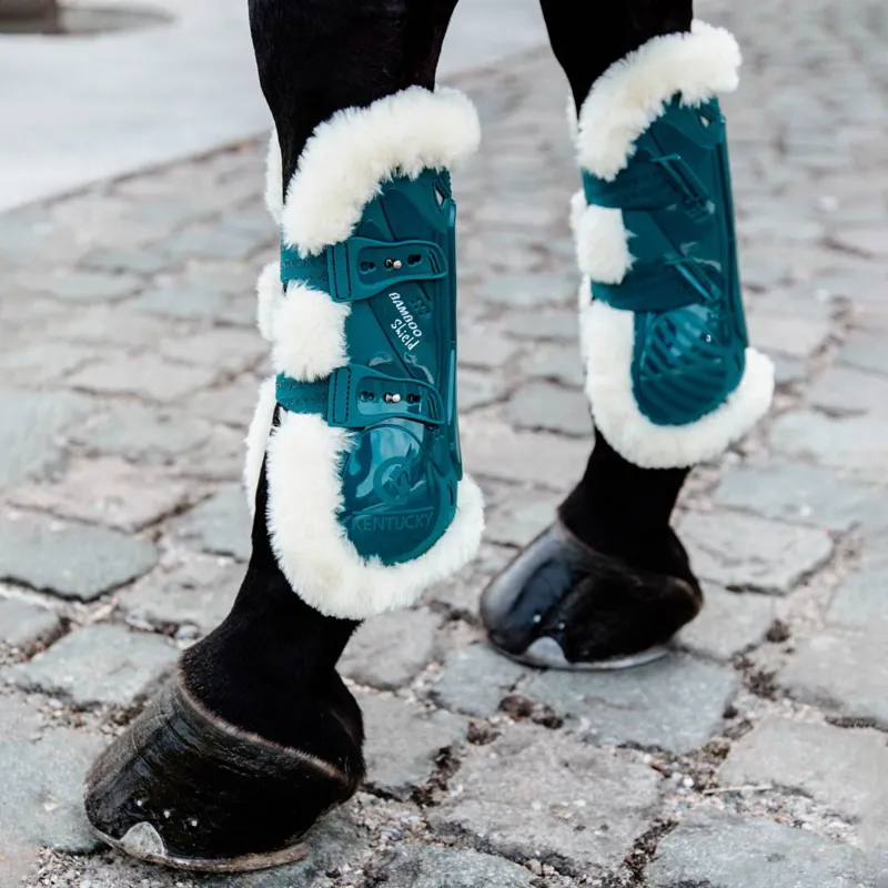 Kentucky Bamboo Shield Vegan Sheepskin Tendon Boots - Emerald