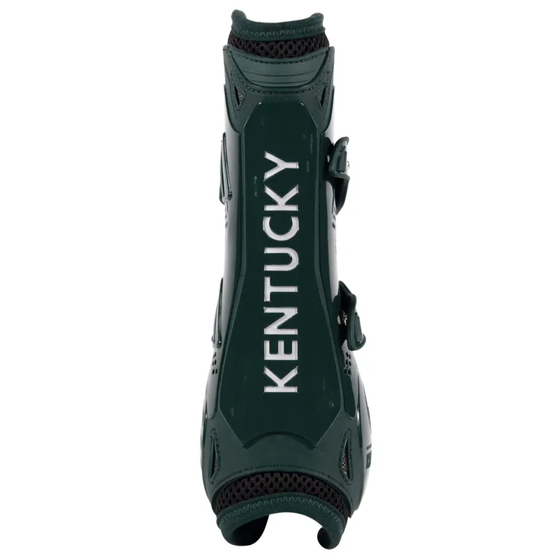 Kentucky Bamboo Shield Tendon Boots with Elastic Straps - Dark Green-5