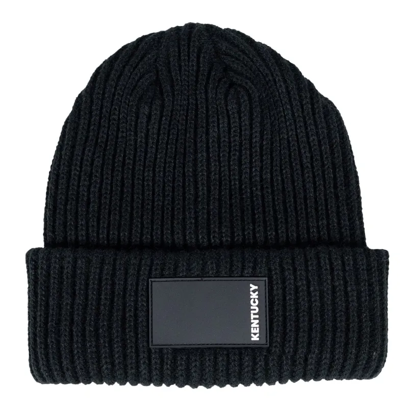 Kentucky Rubber Logo Beanie Hat - Black