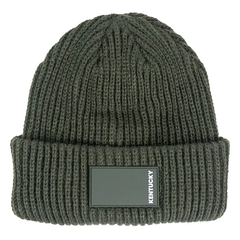 Kentucky Rubber Logo Beanie Hat - Dark Green
