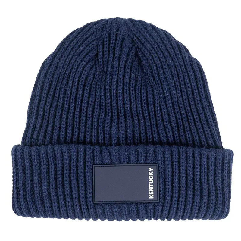 Kentucky Rubber Logo Beanie Hat - Navy