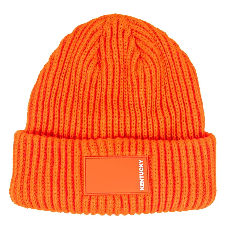 Kentucky Rubber Logo Beanie Hat - Orange
