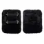 Kentucky Double Buckle Faux Fur Chest Expander - Black