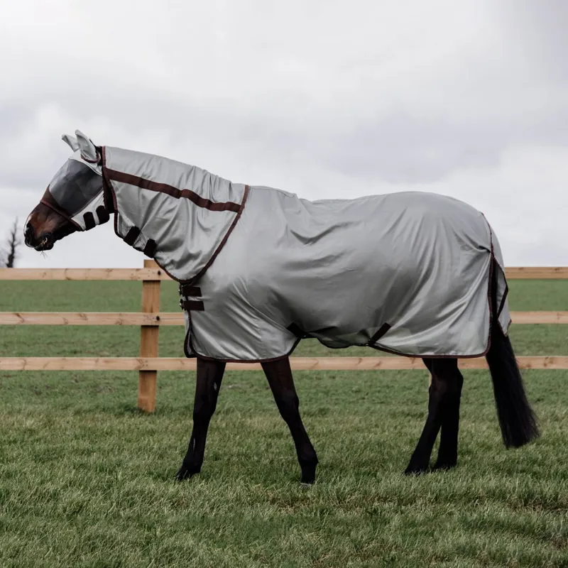 Kentucky Classic Mesh Detachable Neck Fly Sheet - Silver-1