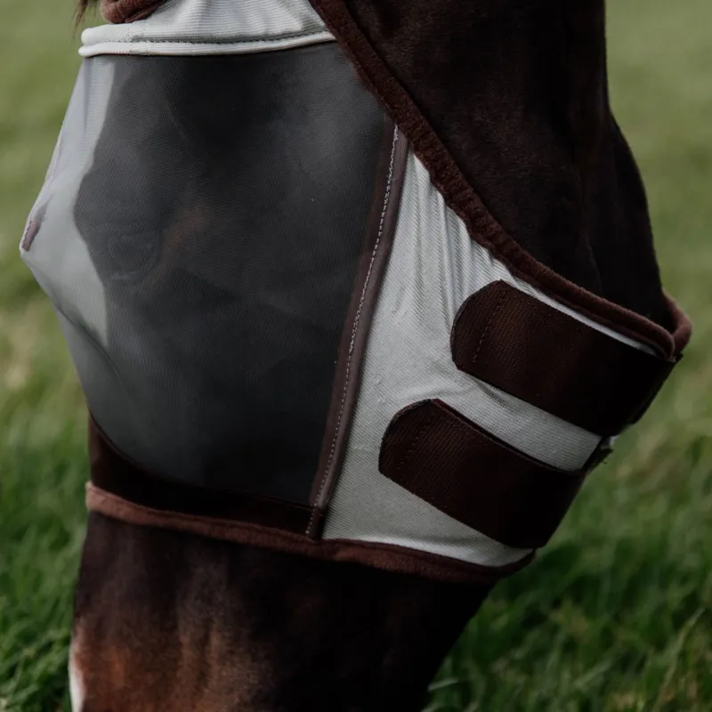 Kentucky Classic Fly Mask with Ears - Silver-5
